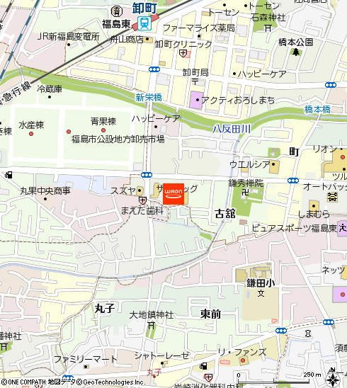 ザ・ビッグ鎌田店付近の地図